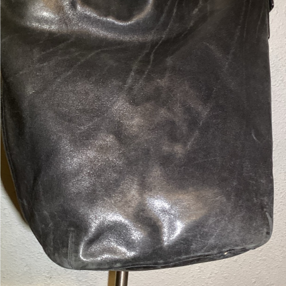 Coach vintage black leather large shoulder bag - Picture 3 of 12